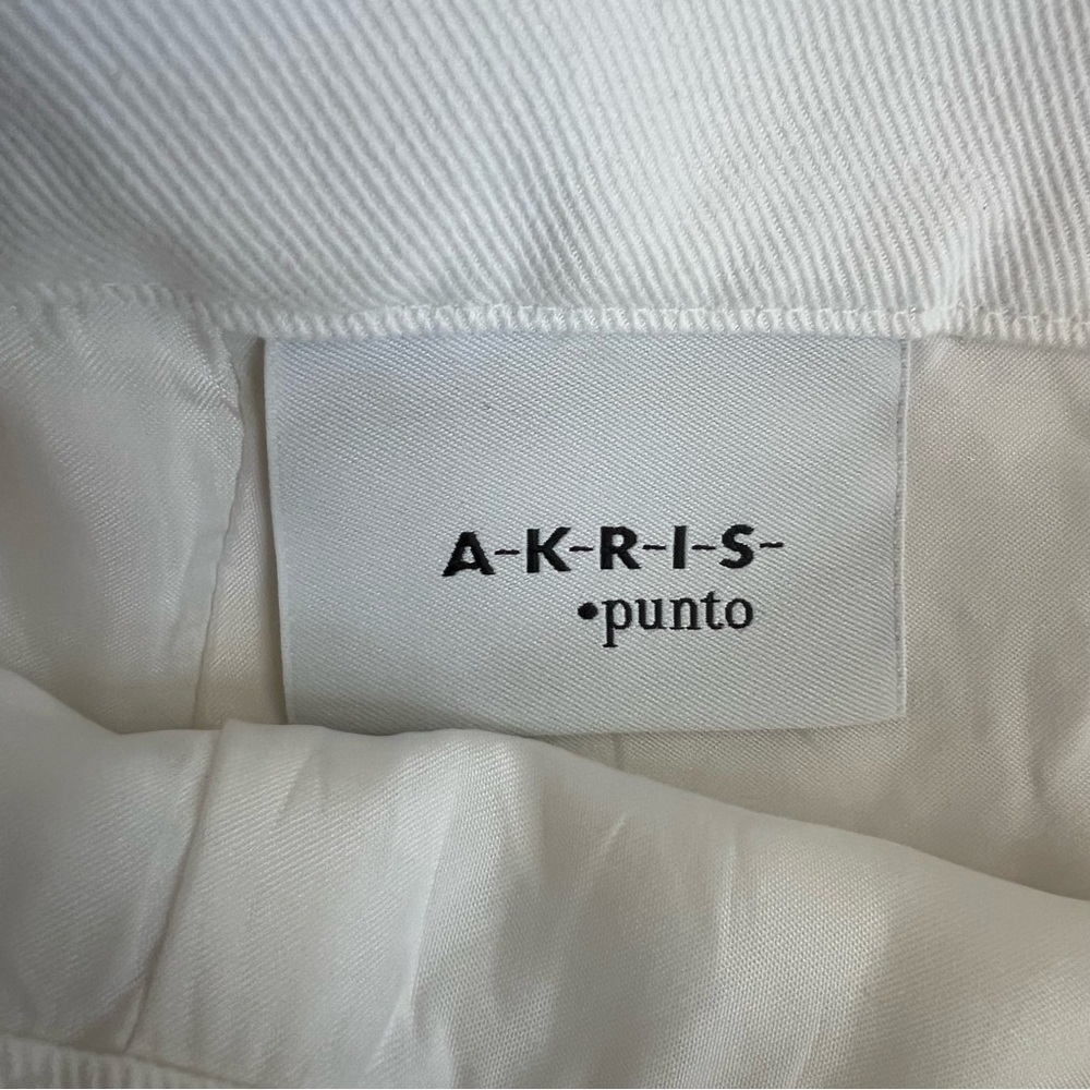 AKRIS PUNTO pencil skirt belted white designer knee length - Picture 2 of 12